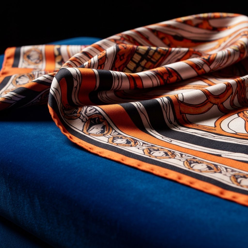 وشاح حرير مطبوع